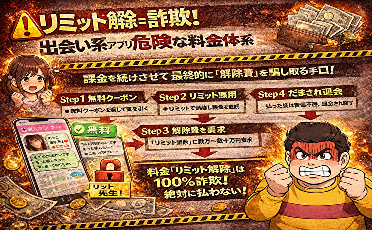 リミット解除は悪質課金