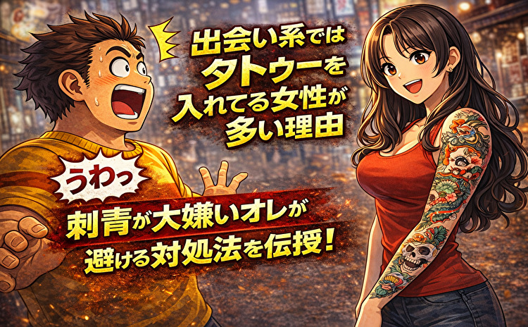 出会い系でタトゥを入れてる女性