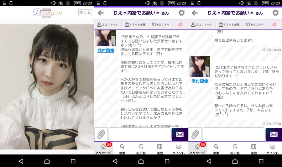 詐欺出会い系アプリ「会員専用 -Premium-」サクラのりえ