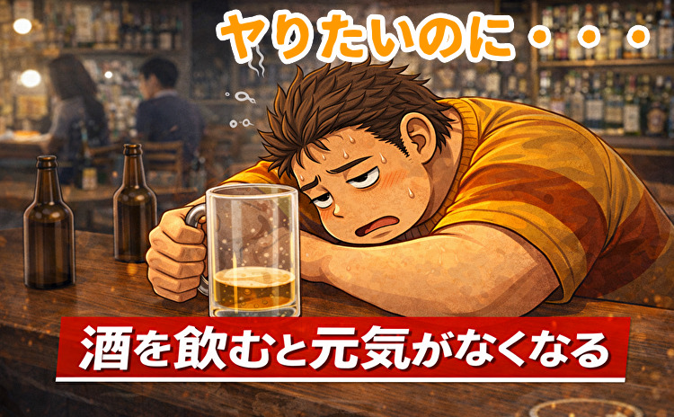 お酒を飲むとたたない