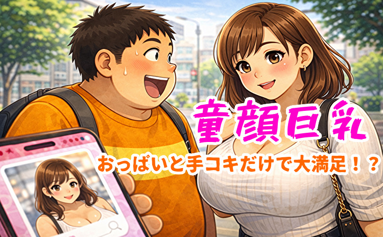 童顔巨乳との出会い体験談