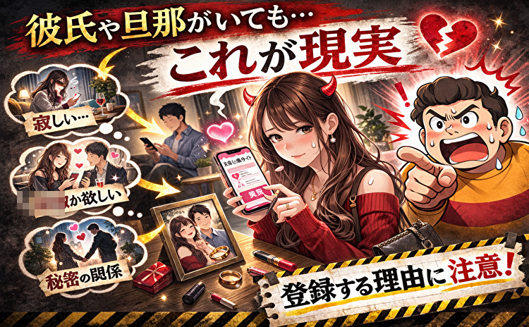 彼氏持ちや人妻が出会い系に登録する女性
