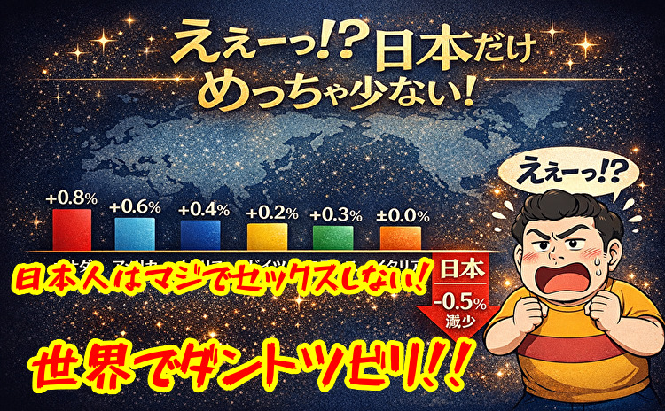 日本人はセックスしないから人口が減る