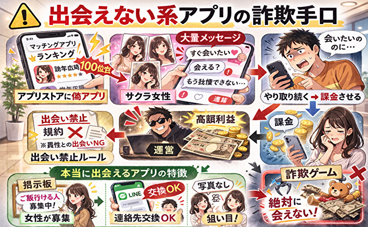 悪質出会い系アプリの手口