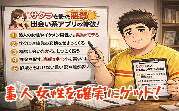 悪質出会い系アプリの特徴