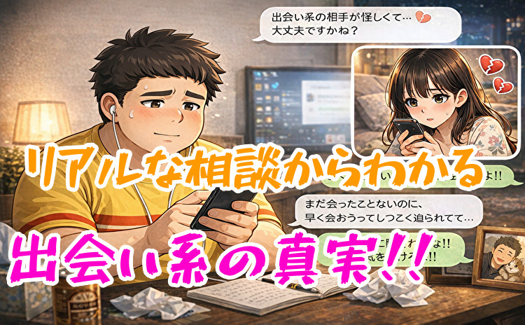 女性から出会い系の事を相談される管理人。