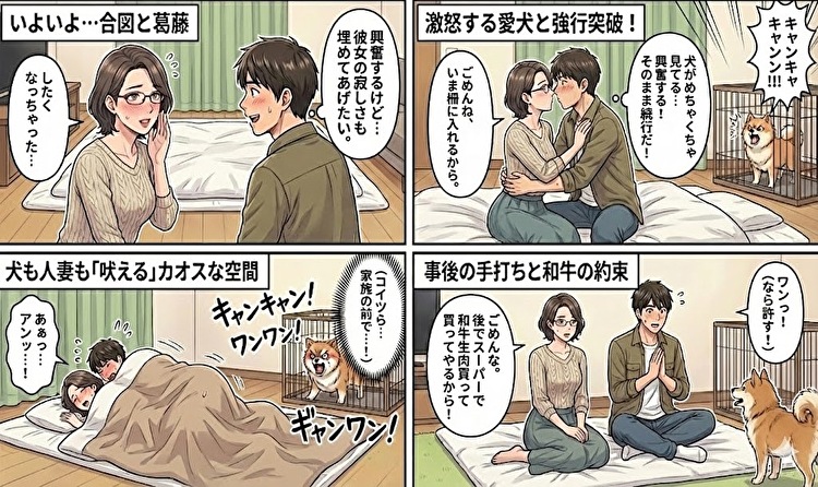 人妻と寝取りセックス
