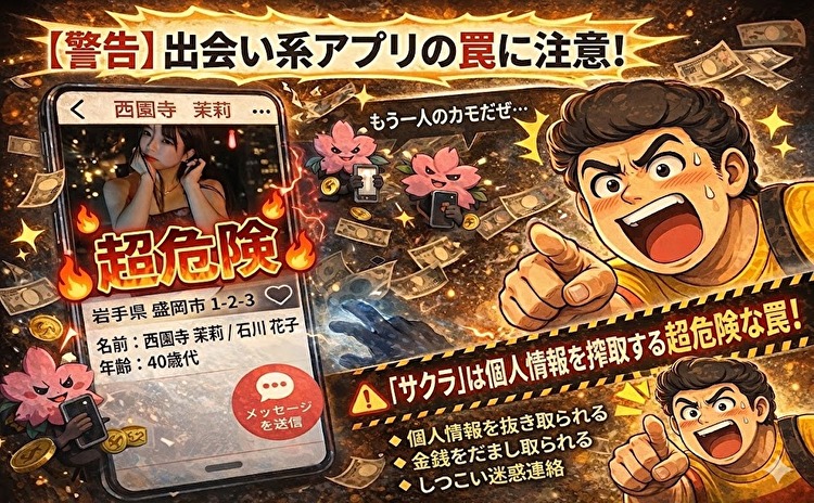 出会い系アプリの罠