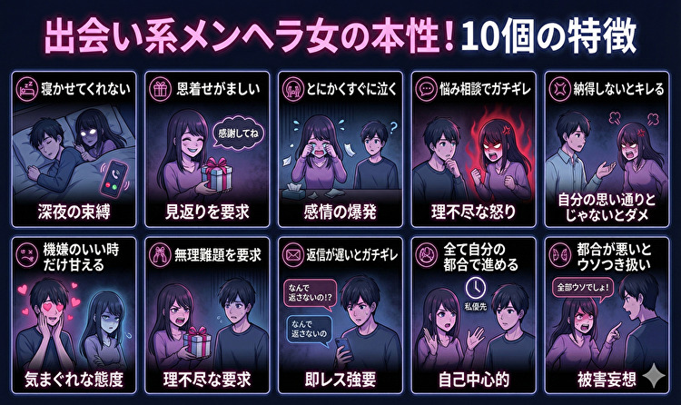 メンヘラ10の本性