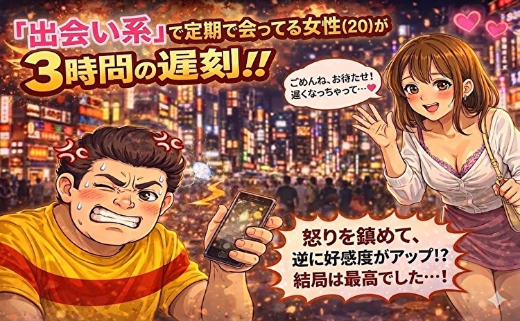 定期の女性が3時間遅刻した体験談