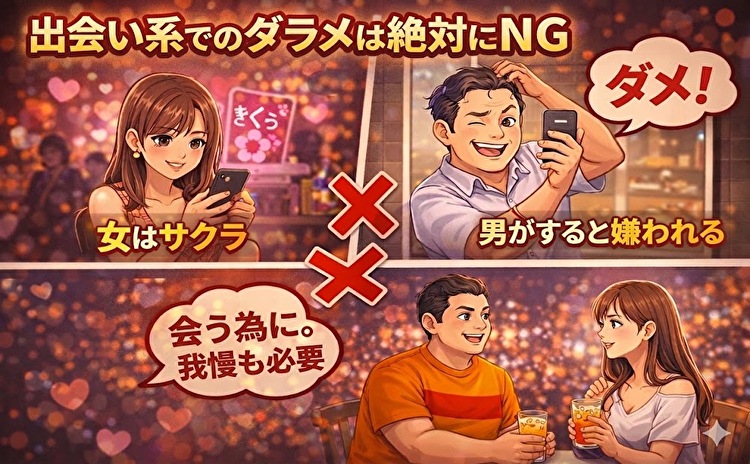 出会い系でのダラメは禁止