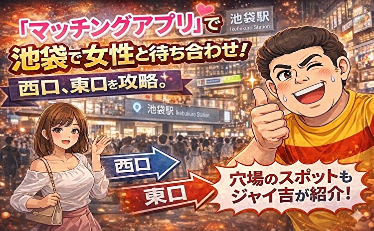 池袋駅での西口、東口での待ち合わせ。