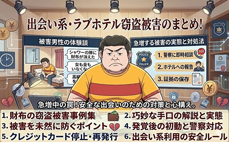 ラブホテルでの窃盗被害