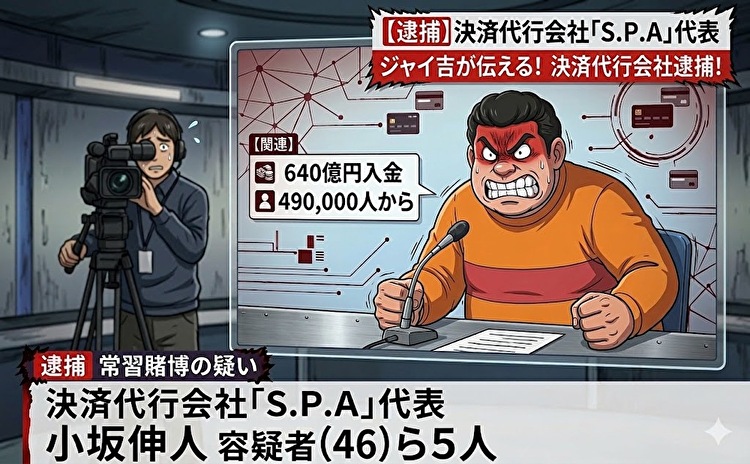 決済代行会社SPA社長の逮捕