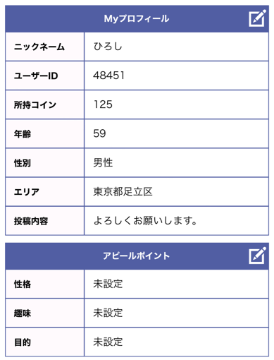 熟年トークに登録