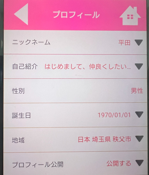 ファーストデートのプロフィール