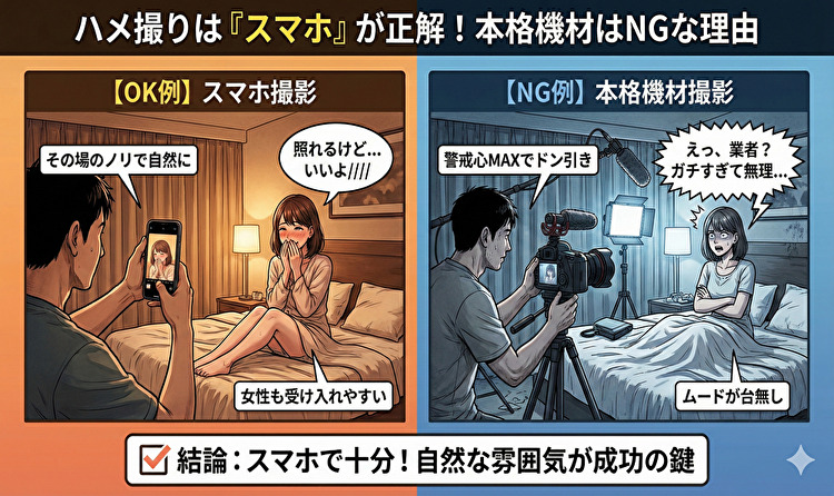 ハメ撮りはスマホで十分