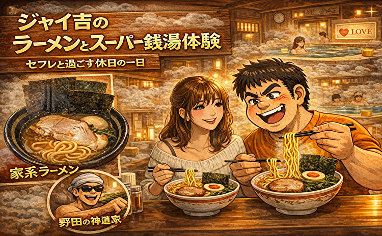 ラーメンとスーパー銭湯体験談