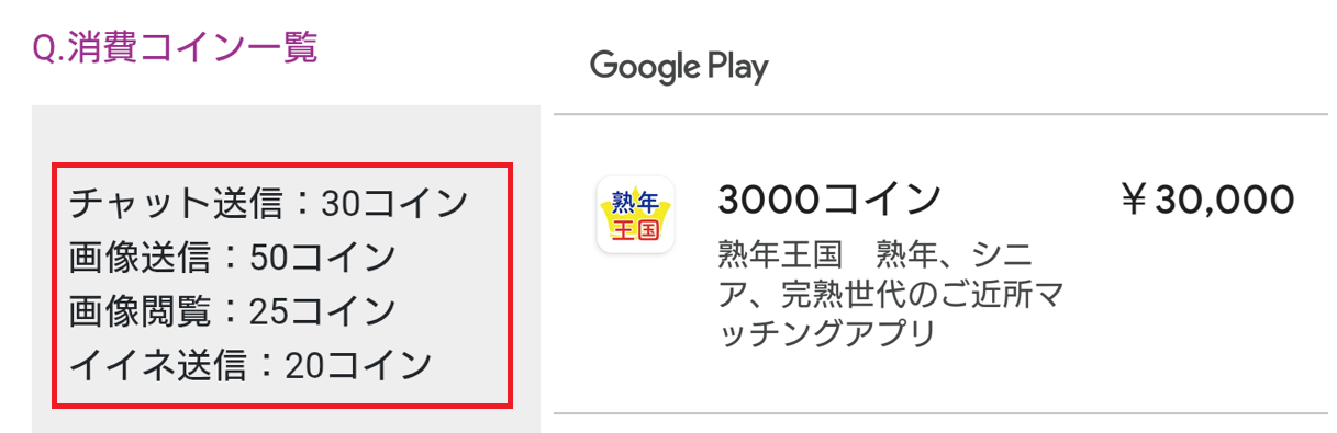 熟年王国の料金